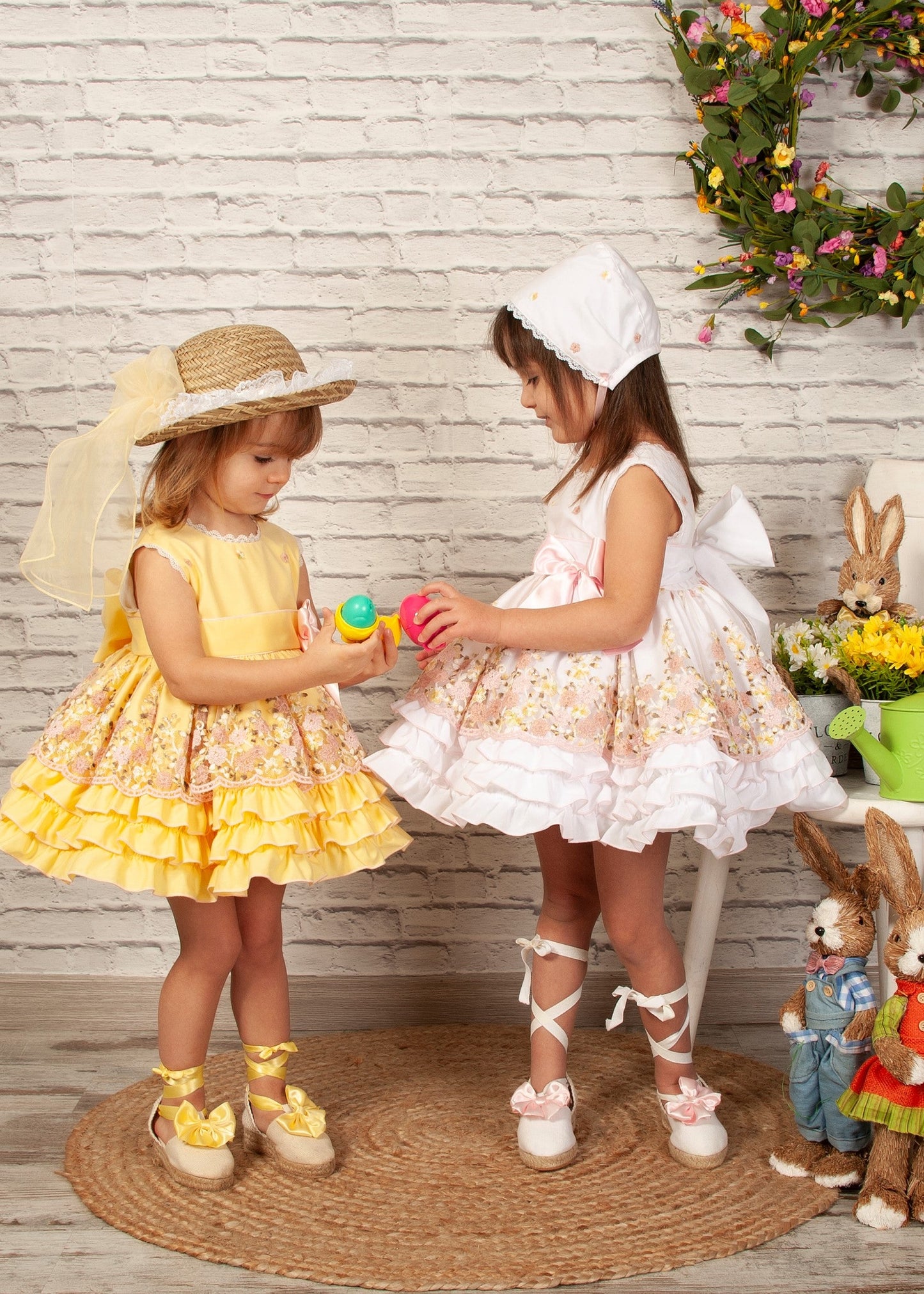 Sonata Yellow Embroidered Daisy Dress - (Made to order)