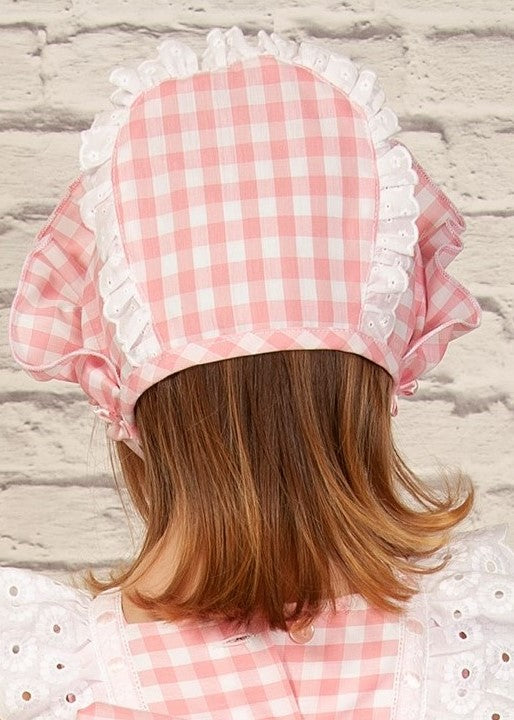 Sonata Handmade Pink Checked Dress (Made to order)