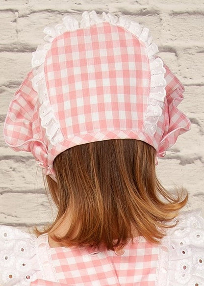 Sonata Handmade Pink Checked Dress (Made to order)