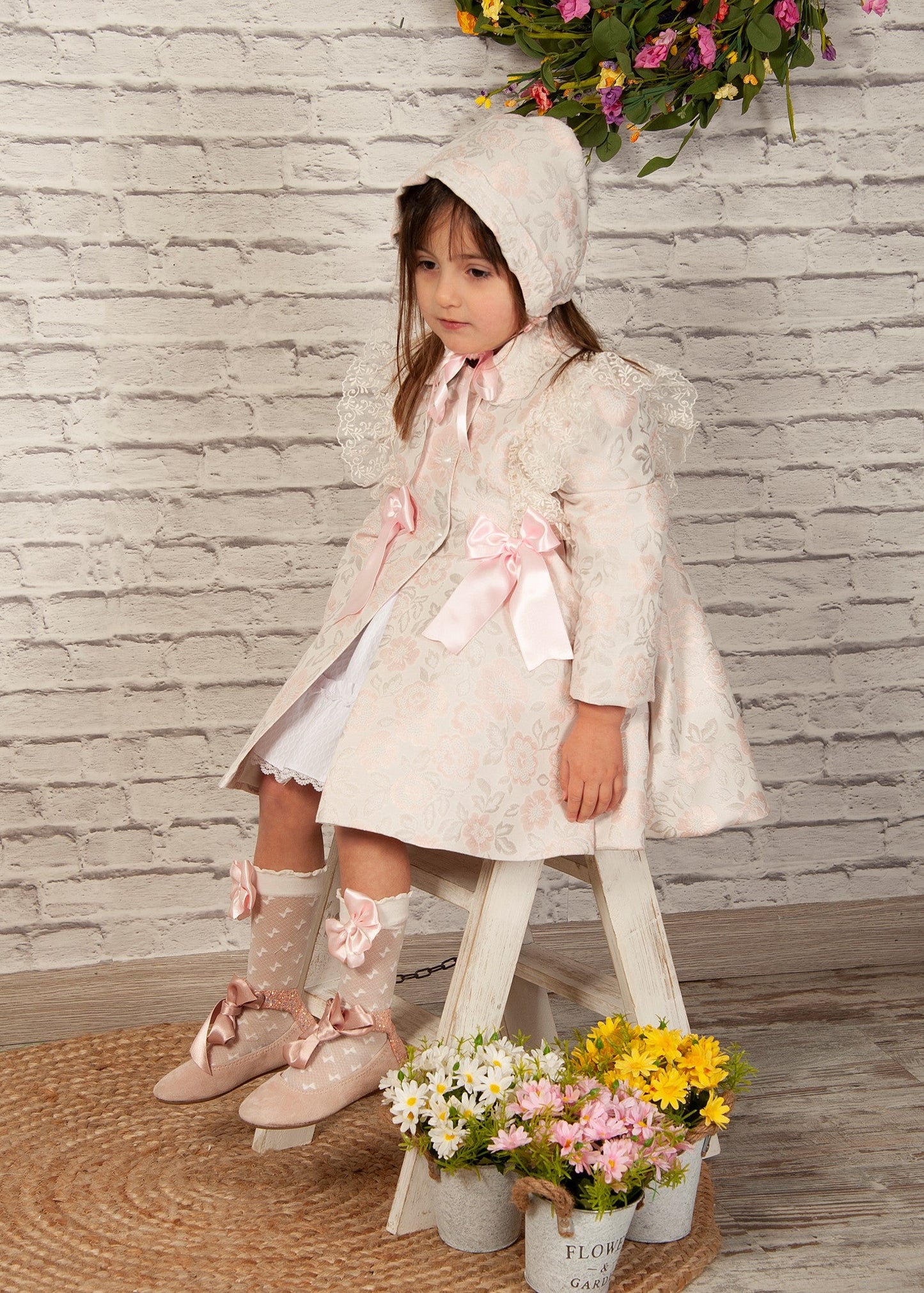 Sonata Pink Flower Summer Coat (Made to order)