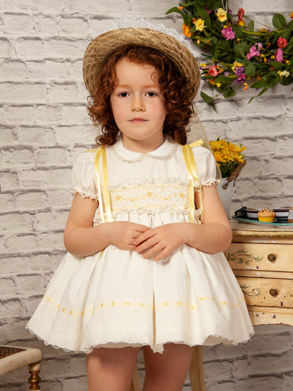 Sonata Amarillo Hand Smocked Dress (Made to order)