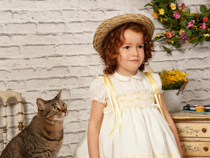 Sonata Amarillo Hand Smocked Dress (Made to order)