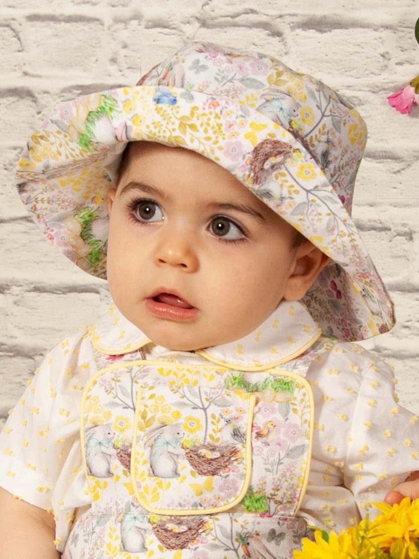 Sonata Boys Easter Print Romper & Hat Set - in stock 12m