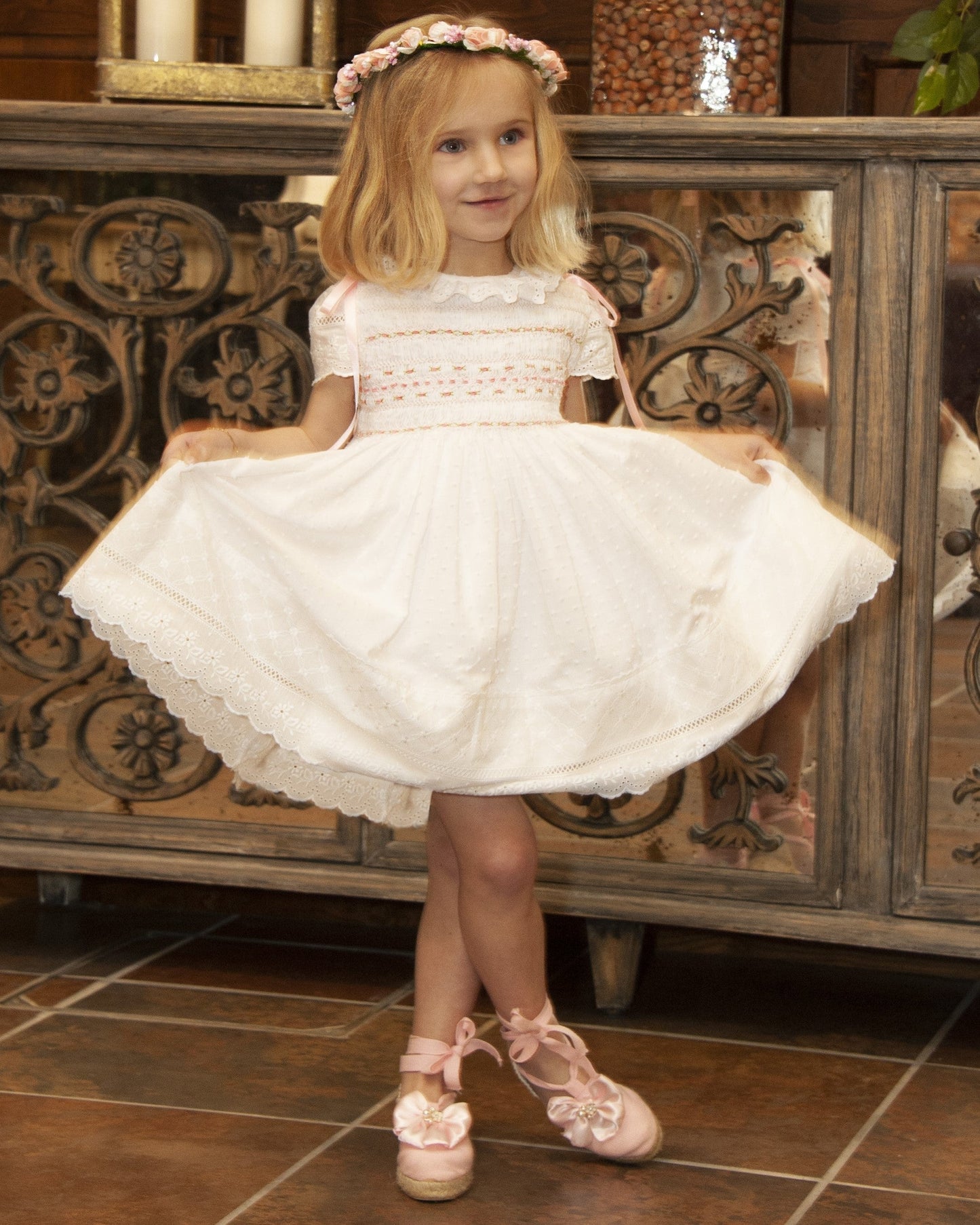 Sonata Double Smocked Dress - (Made to order)