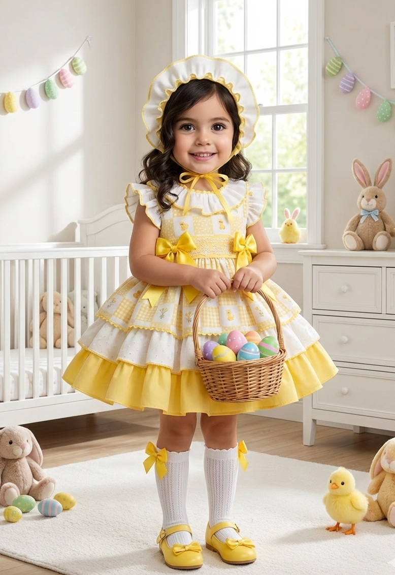 Lemon Blossom Patchwork Handmade Sonata Dress SS26 (Made to order)