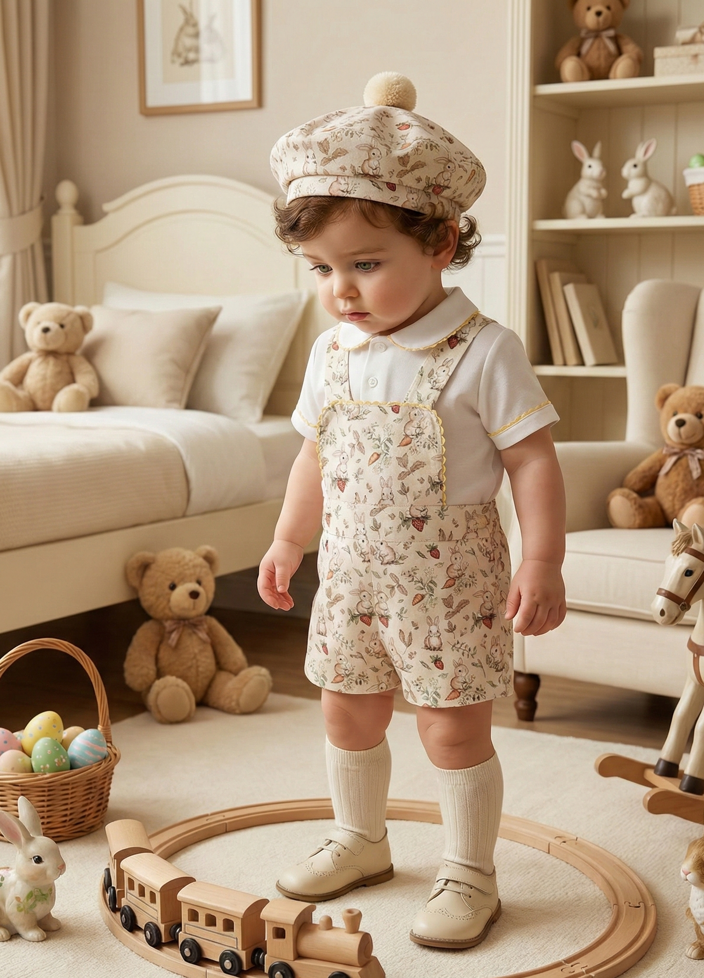 Sonata Spring Meadow Boys Pom Hat ONLY SS26 (Made to order)