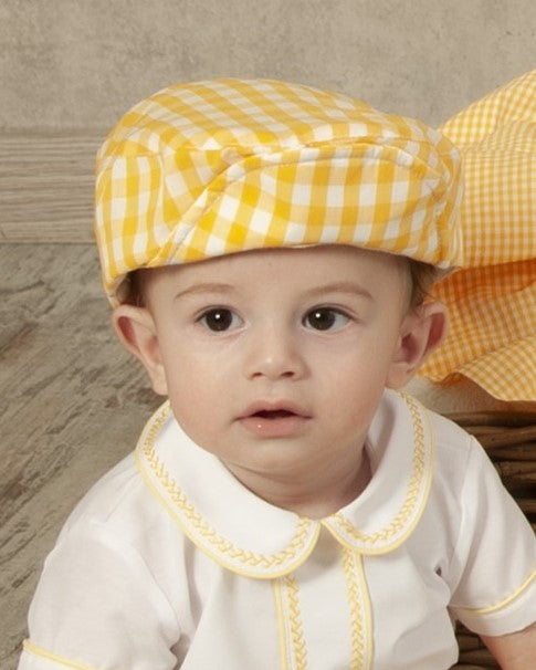 Sonata Boys Shirt Yellow Gingham Set (Made to order)