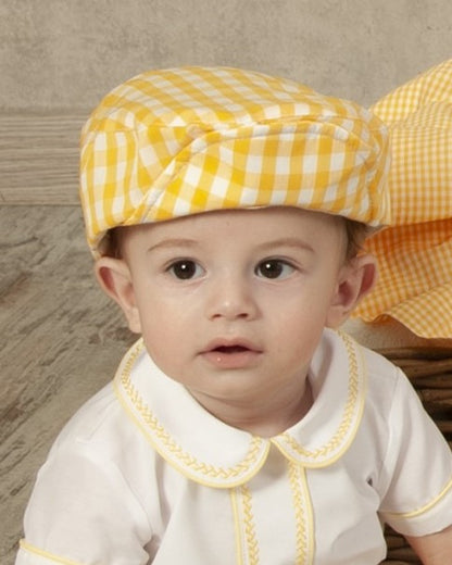 Sonata Boys Shirt Yellow Gingham Set (Made to order)