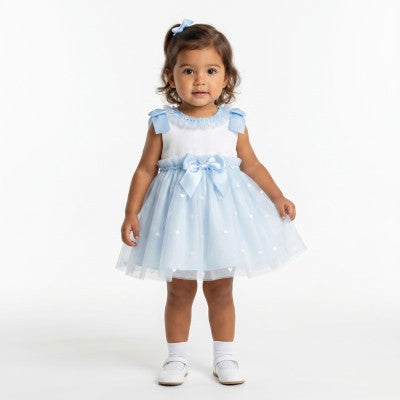 Baby Girl Blue Tulle Mesh Dress