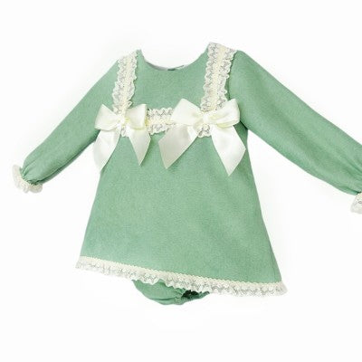 Girls Green Dress With Knickers