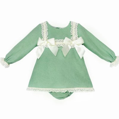 Girls Green Dress With Knickers
