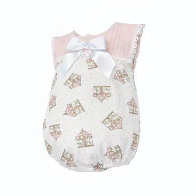 Baby Girls Pink Carousel Romper