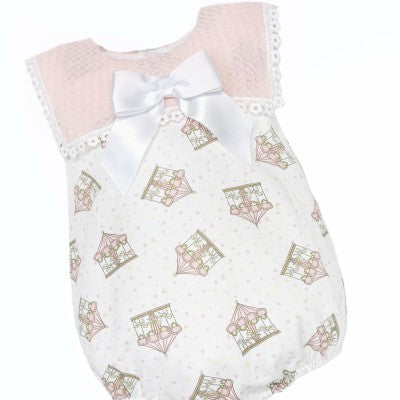 Baby Girls Pink Carousel Romper