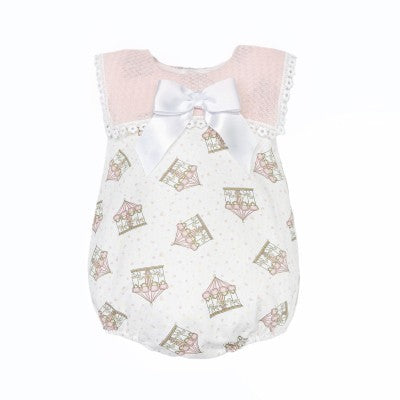 Baby Girls Pink Carousel Romper