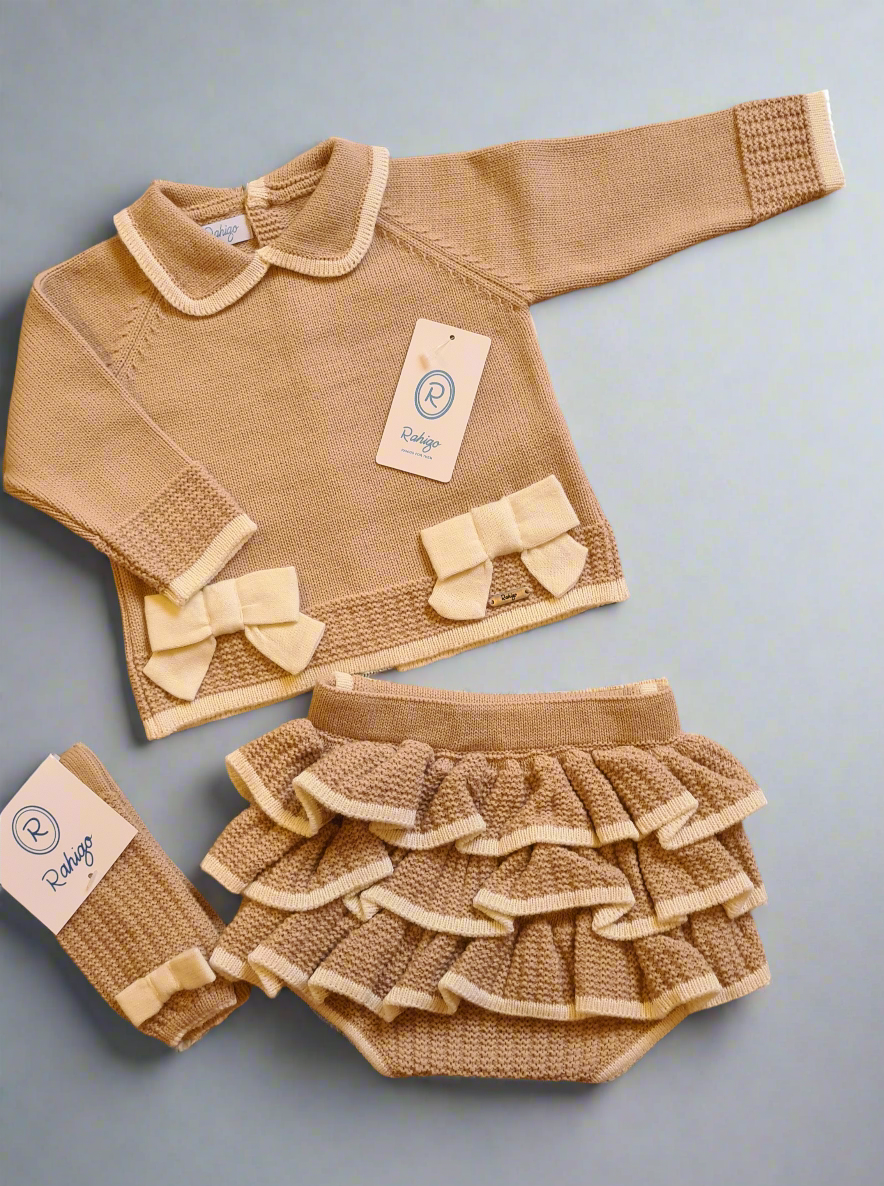 Rahigo Camel Knitted Jam Pant Set AW