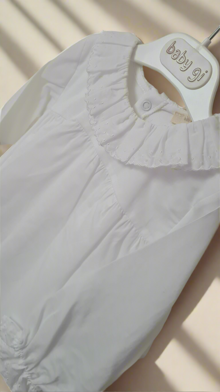 Baby Gi White Button Up Romper Blouse