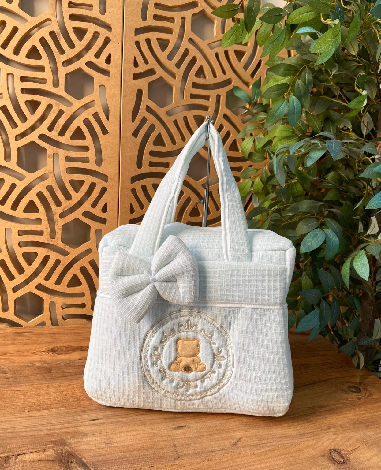 Baby teddy changing bag