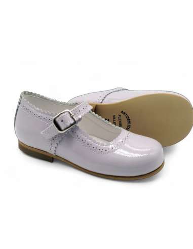 Amor Bambino Lilac Mary Jane Girls Leather Patent Shoes