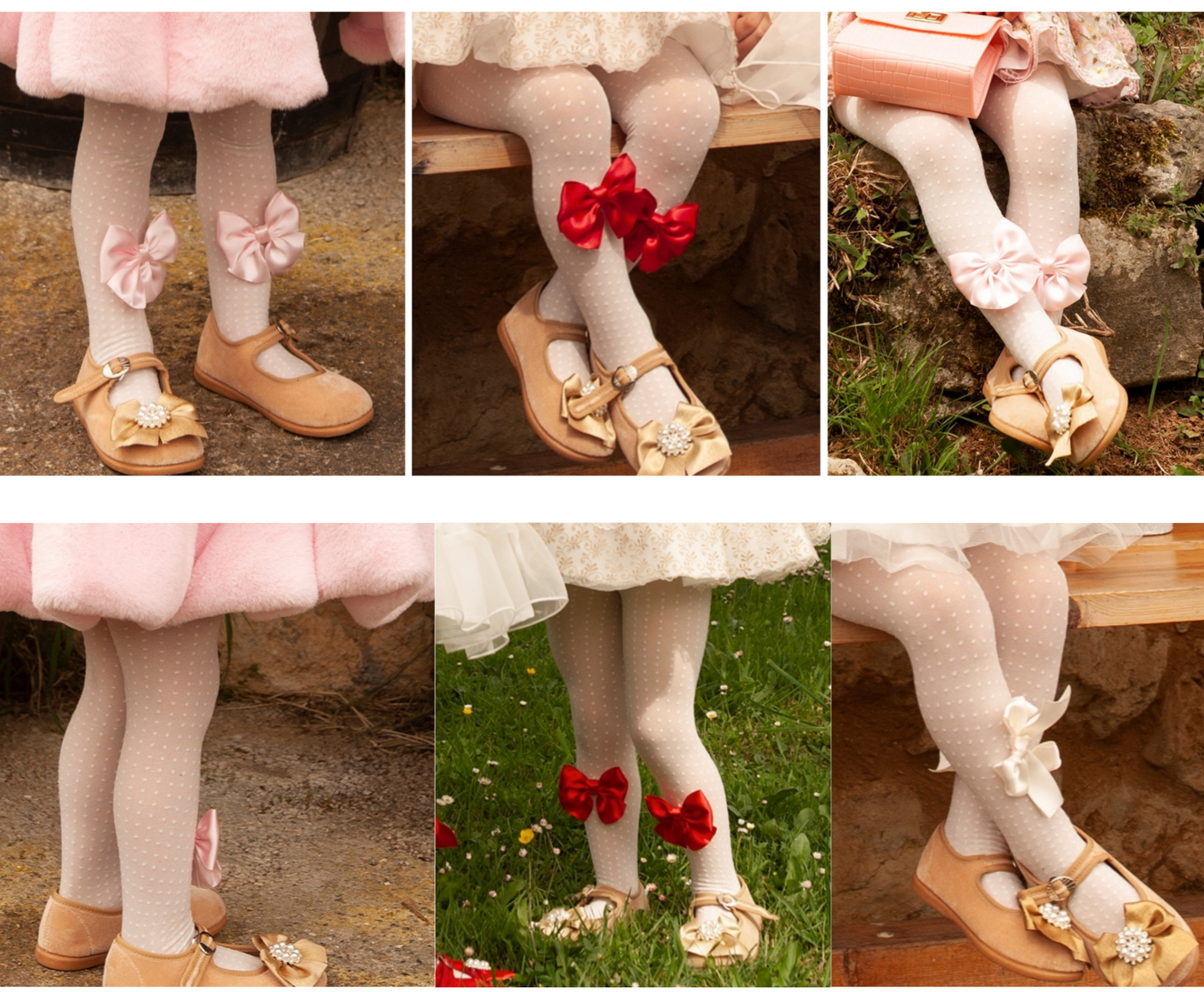 Sonata handmade plumeti bow tights (any colour)