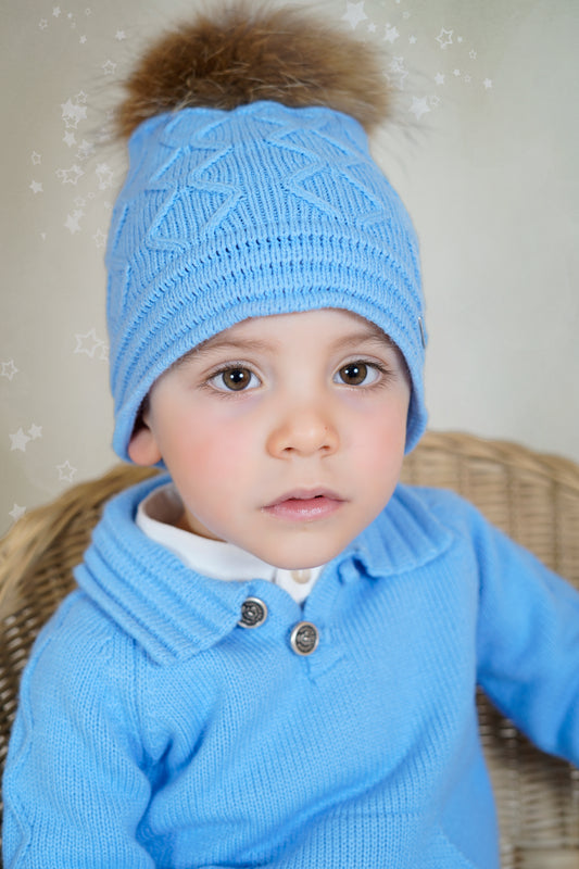 Boys Rahigo Blue Pom Hat AW25 - in stock