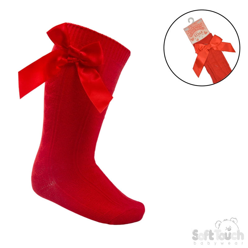 Red Socks with Red Bow