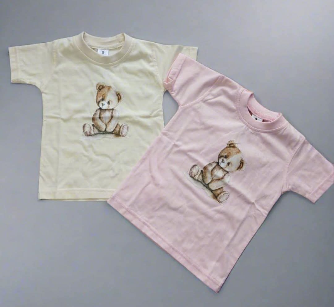 Boys Teddy Bear Cream T-Shirt