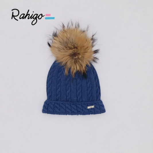 Rahigo Baby Boys Oxford Blue Pom Hat AW26 (Preorder)