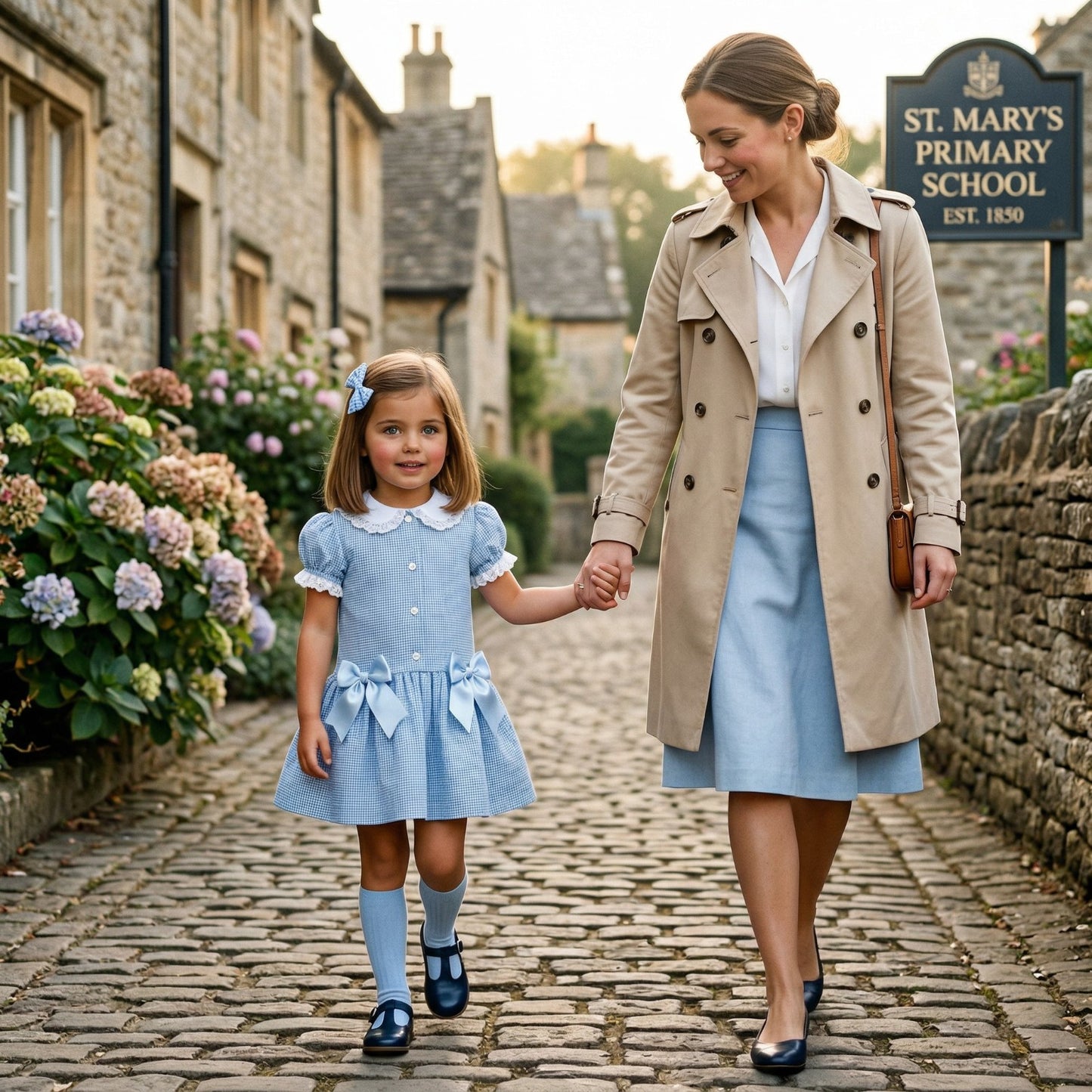 Sonata Girls Gingham School Dress SS26 - (Made To Order Any Colour)