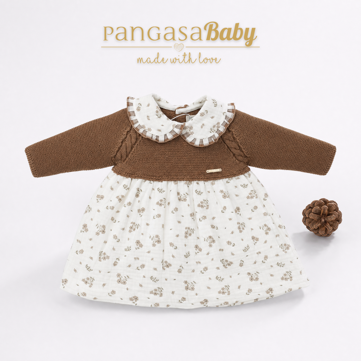 Pangasa Baby Chocolate Dress & Knickers ~ AW26 Preorder