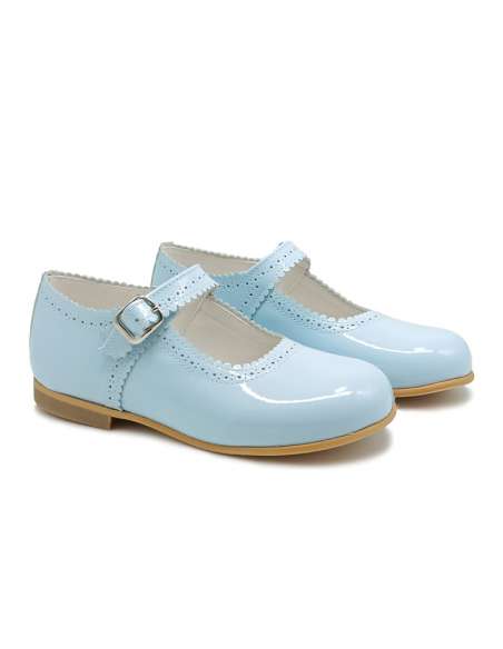 Mary Jane Patent Dot Shoes with buckles