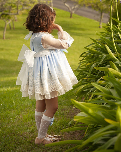 Sonata Baby Blue Organza Dress - (Made to order)