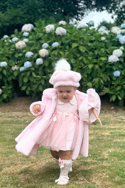 Pink Soft Fur Girls Handmade Sonata Coat AW (Made To Order)