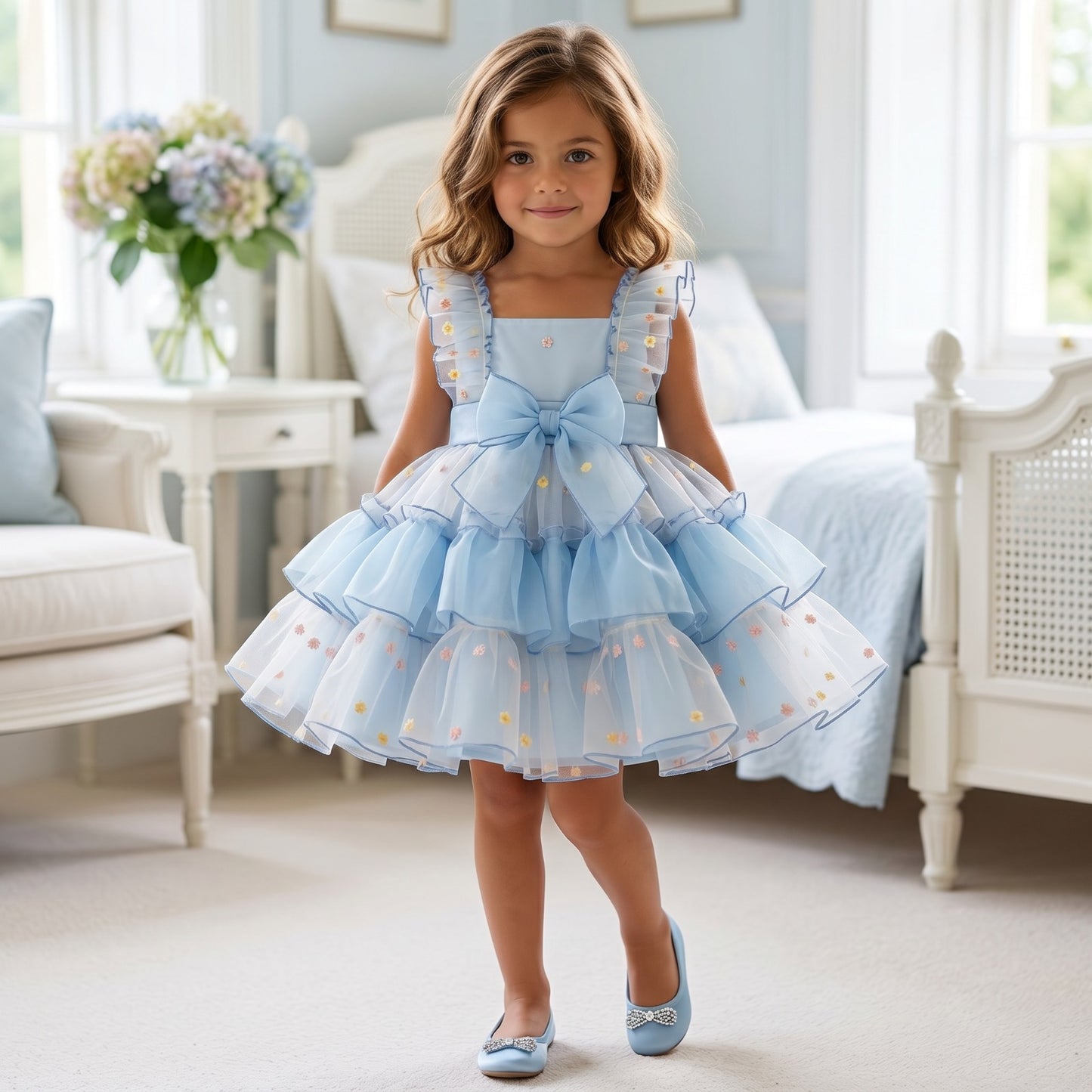 Sonata Girls Gelato Baby Blue Dress SS26 - (Made To Order)