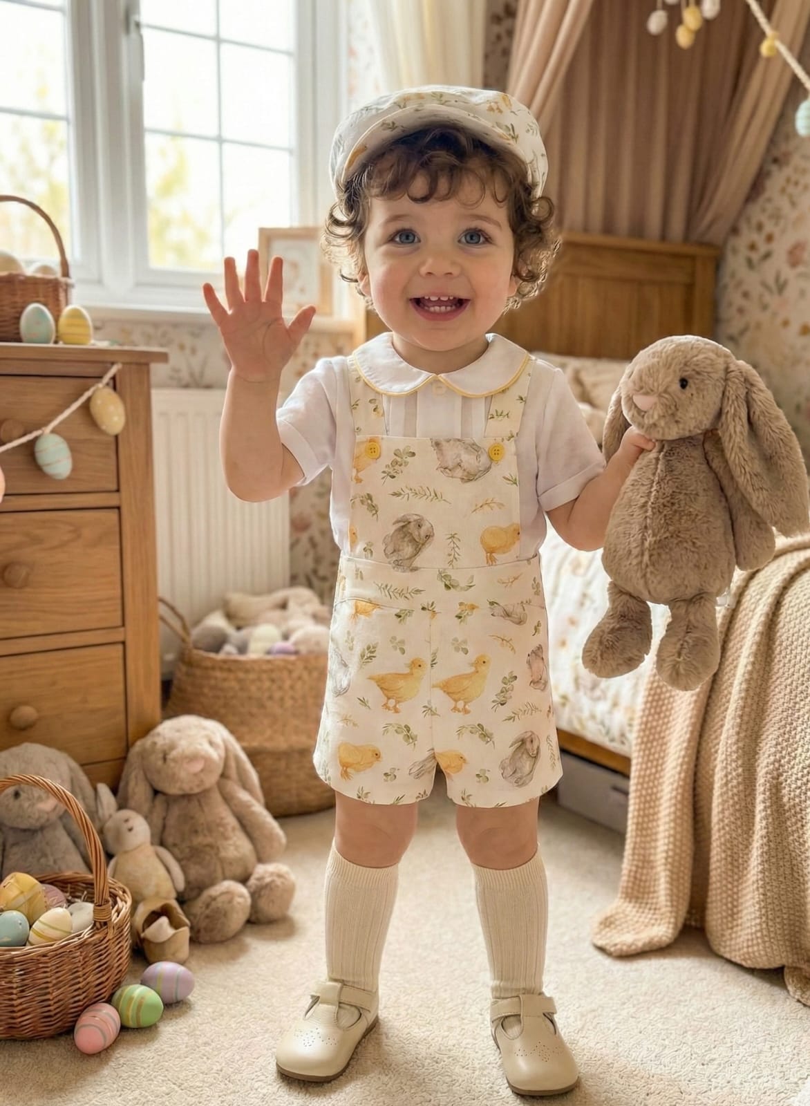Sonata Springtime Bunny Boys Dungaree Set SS26 (Made to order)