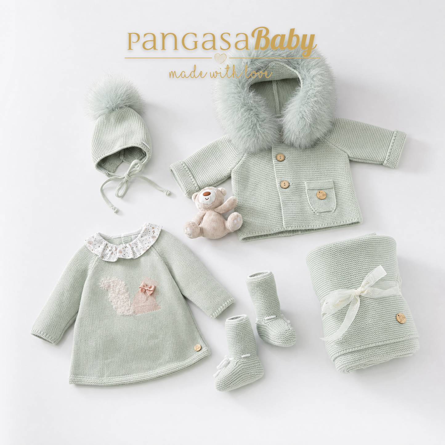 Pangasa Baby Ardilla Knitted Dress ~ AW26 Preorder