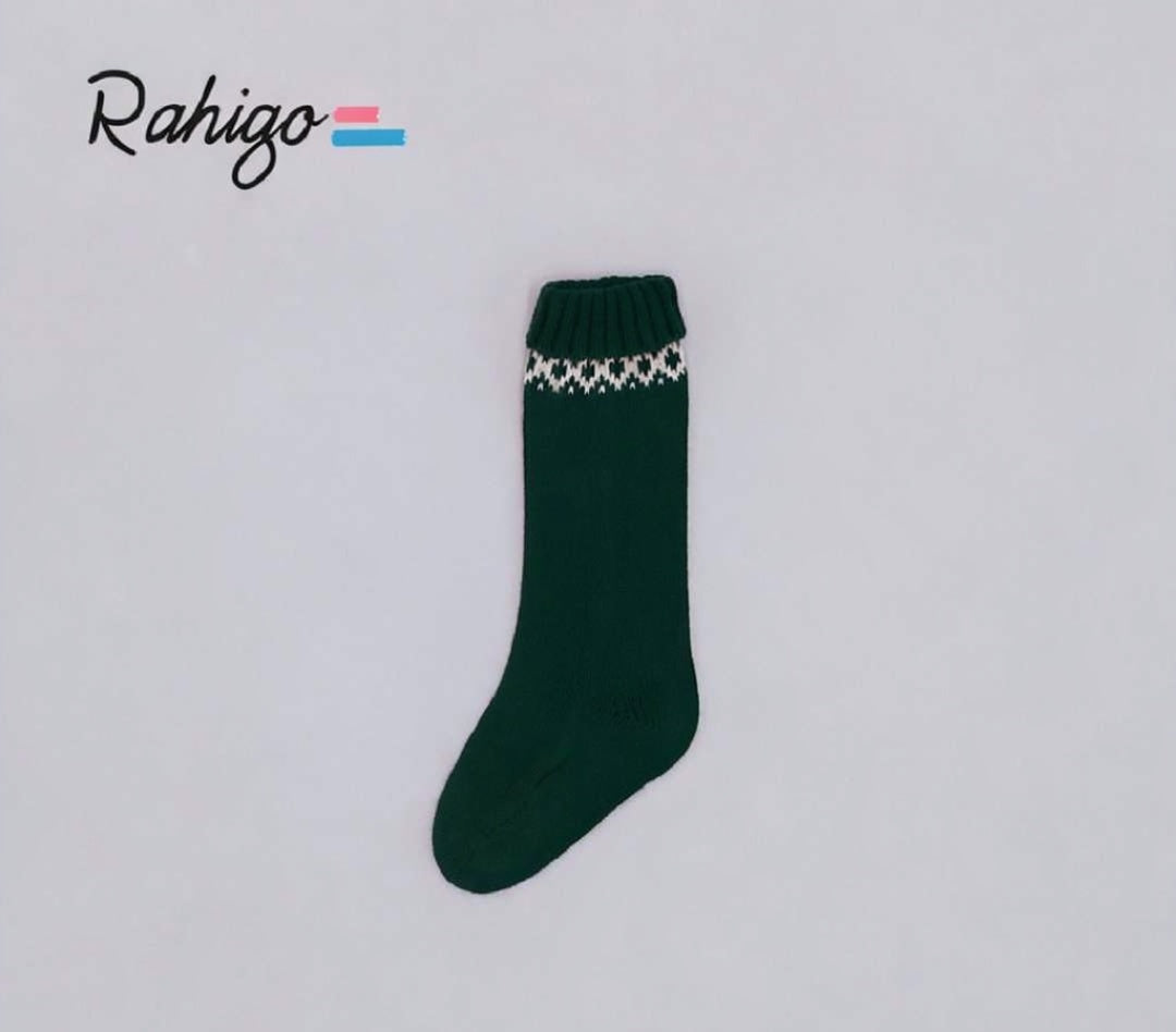 Rahigo Bottle Green & Cream Socks - AW26 (Preorder)