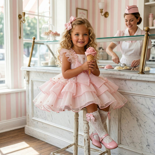 Sonata Girls Pink Gelato Dress SS26 - (Made To Order)