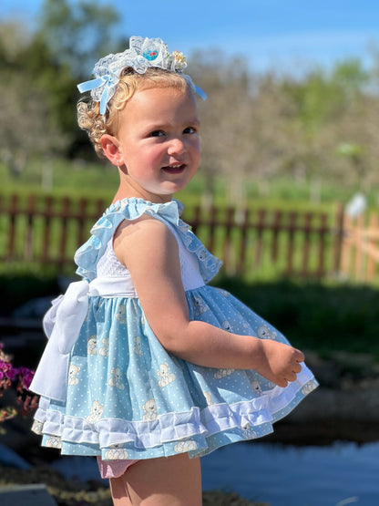 Sonata Teddybear Print Dress  - (Made To Order)