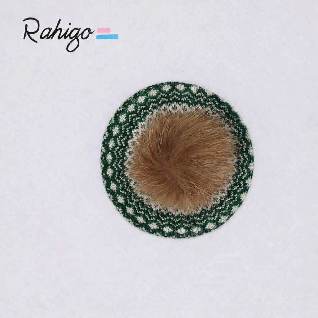 Rahigo Baby Girls Bottle Green & Cream Bonnet - AW26 (Preorder)