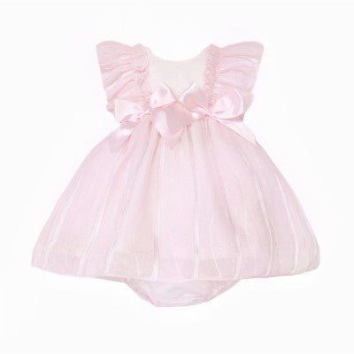 Baby Girl Pink Tulle Frilly Dress with Knickers