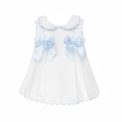 Baby Girl Blue Waffle A-Line Dress
