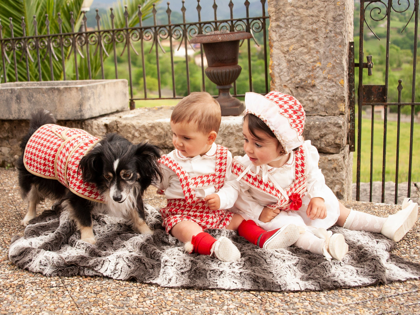 Sonata Boys Dogtooth H-Bar Shirt Set (Made to order)