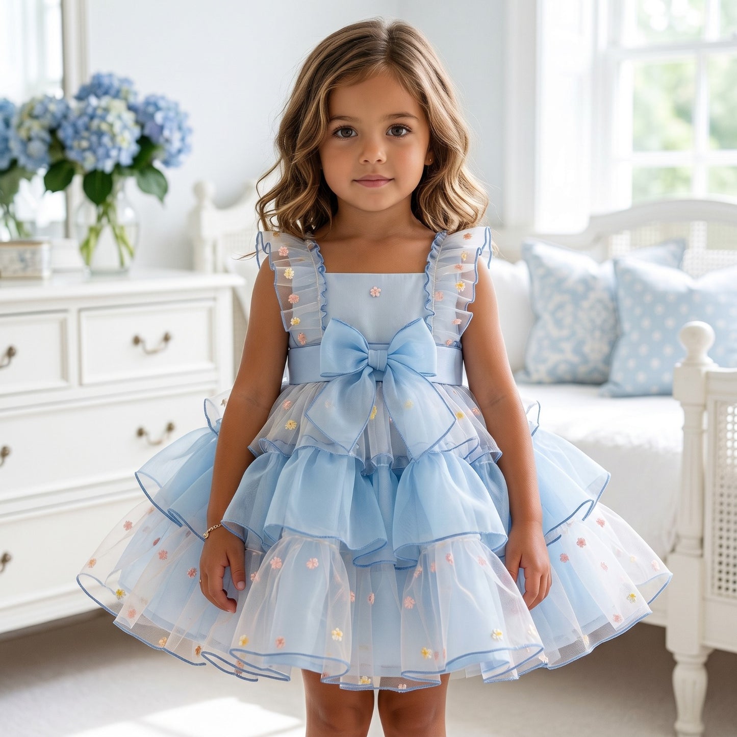 Sonata Girls Gelato Baby Blue Dress SS26 - (Made To Order)