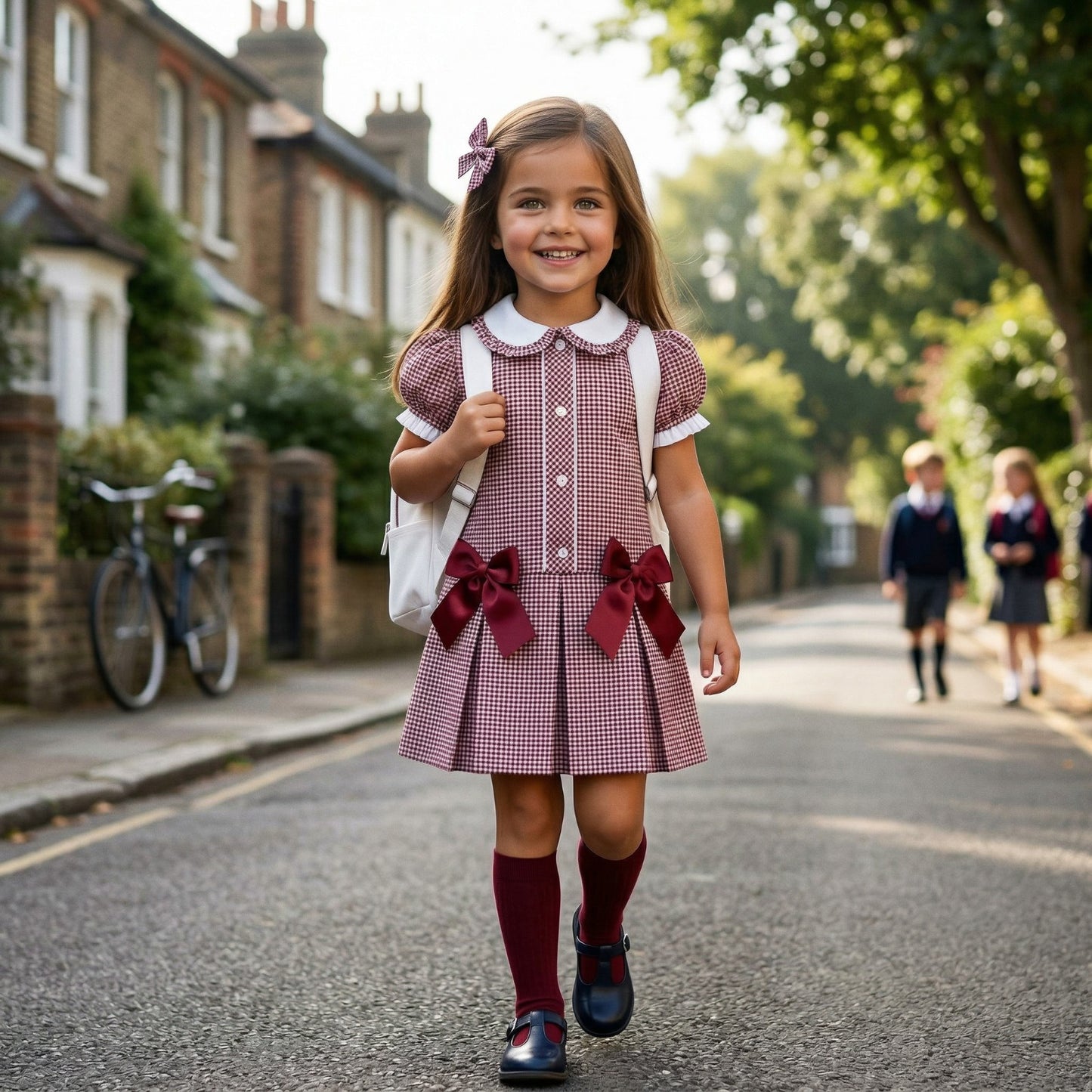Sonata Girls Gingham School Dress SS26 - (Made To Order Any Colour)