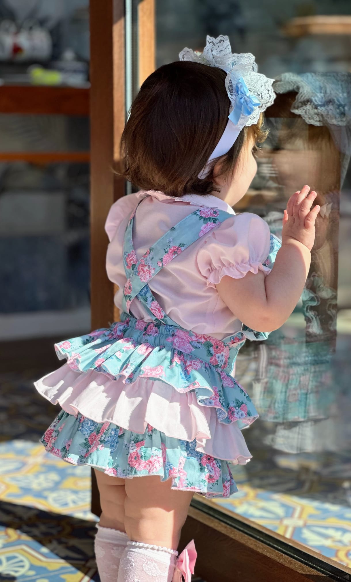 Sonata Pink Blouse & Skort Romper Set - (Made To Order)