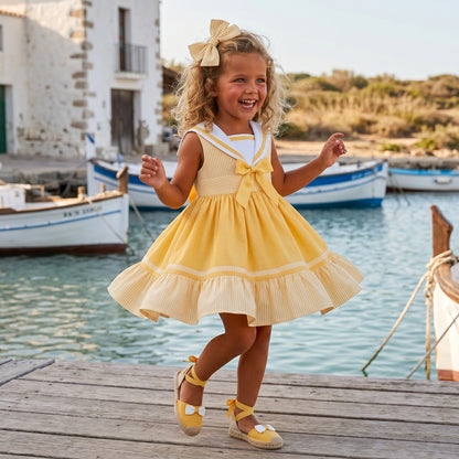 Sonata Girls Yellow Sailor Dress SS26 - (Made To Order)