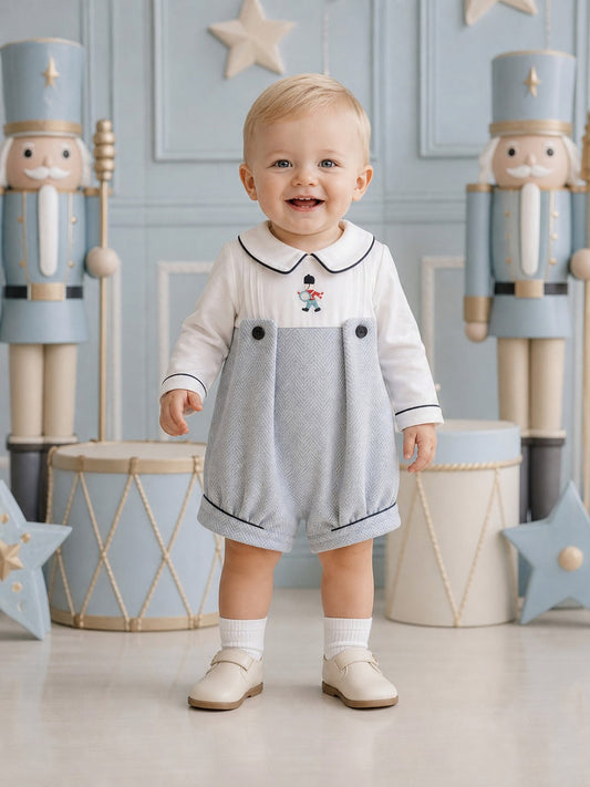 Boys Blue Soldier Romper