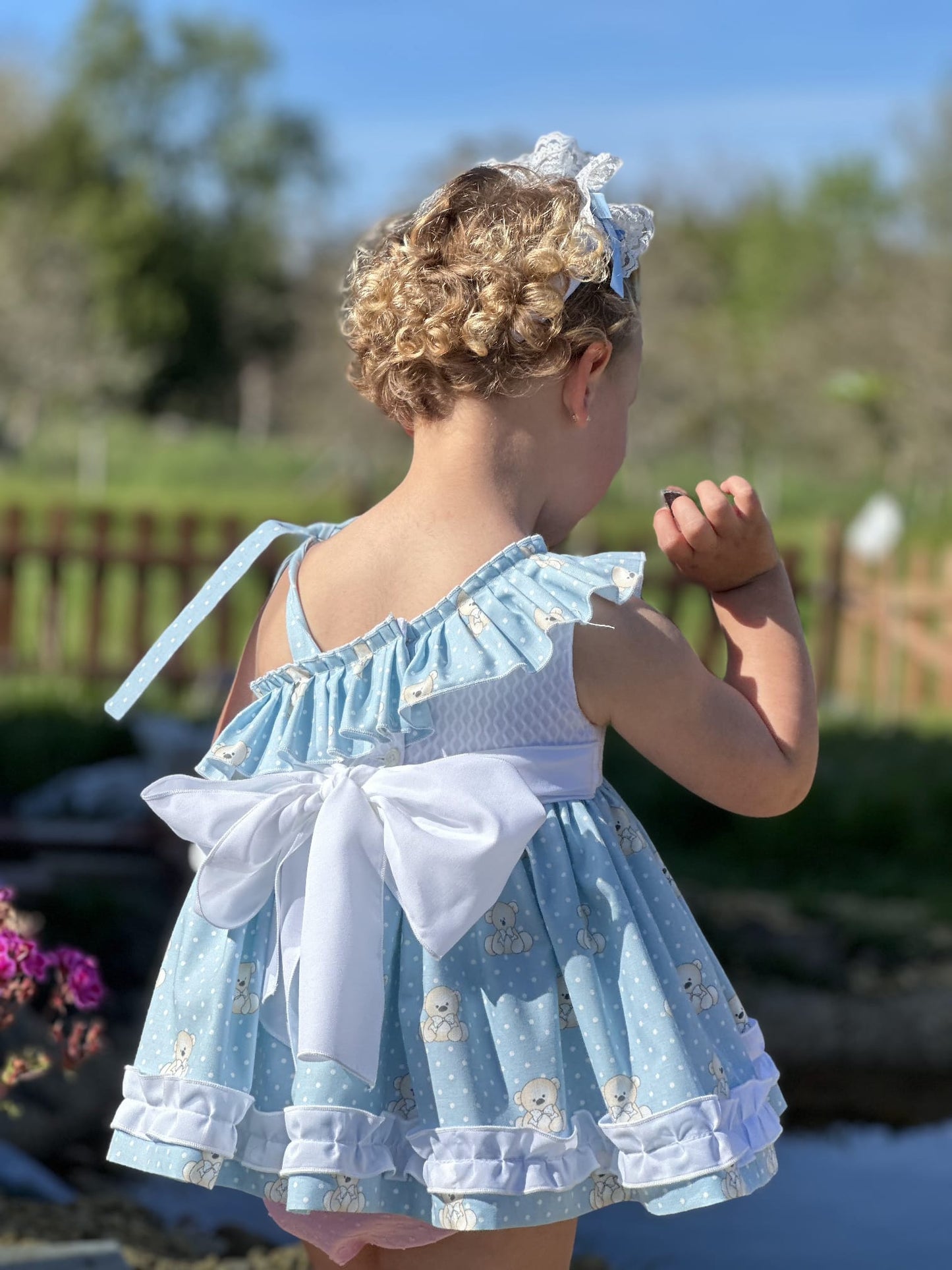 Sonata Teddybear Print Dress  - (Made To Order)