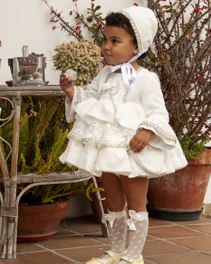 Girls Chanele Handmade Ruffle Dress AW (Made to order)