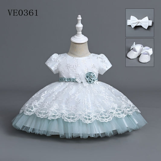 Baby Girls Dress, Shoes & Headband Set